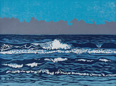 Love as constant as the waves on the sea shore (blue)